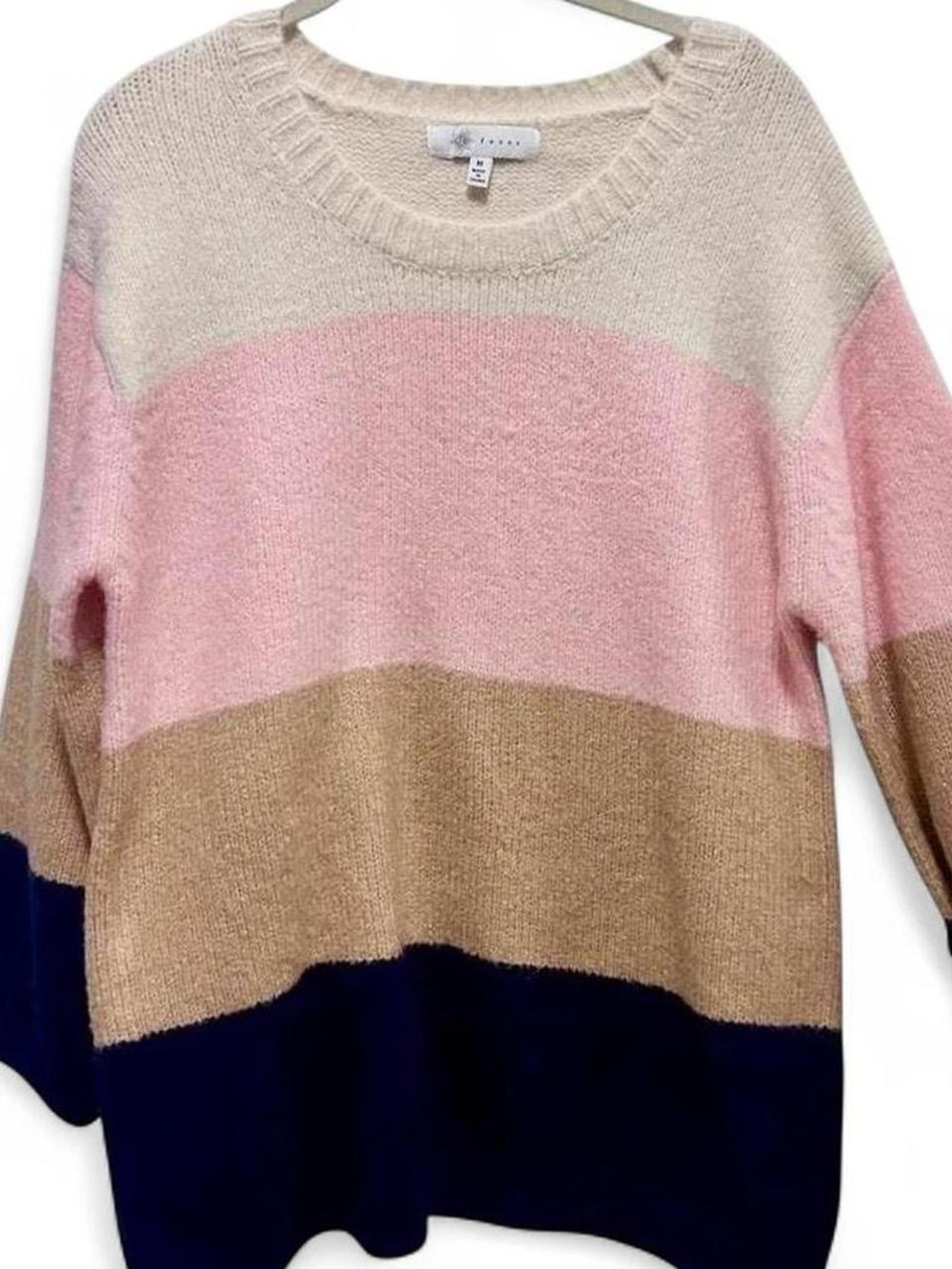 Super soft oversized color block sweater